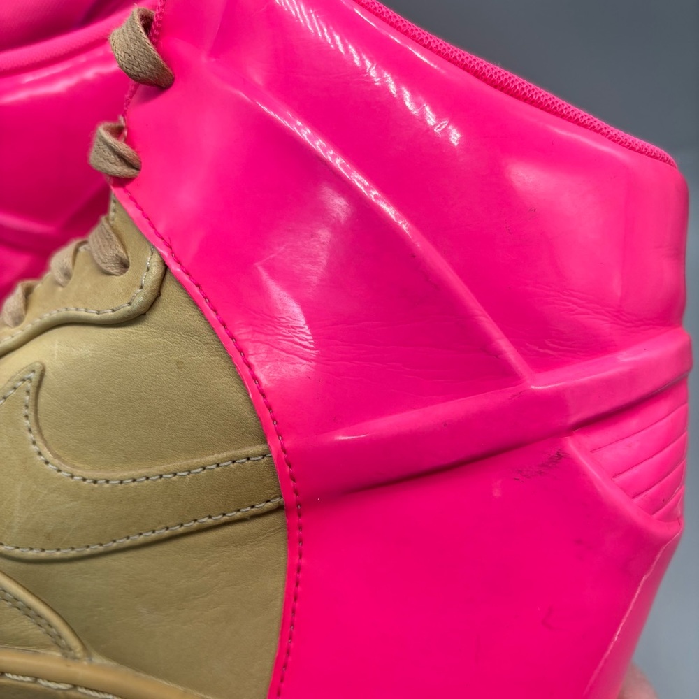 Nike Dunk‎ Sky-Hi Vachetta Tan Pink Flash Women’s Size 6.5 Hidden Wedge Sneakers - Picture 9 of 14